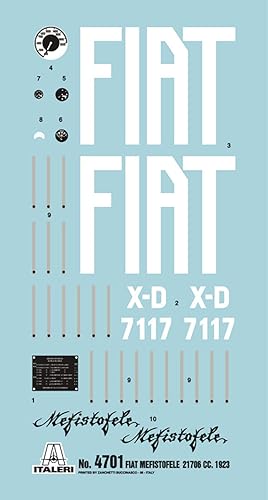 Miniatura 6 de Italeri 510004701 1: Escala 12 Fiat Mefist Ofele 39,102.8 °F.c. 1923 25, Vehículo