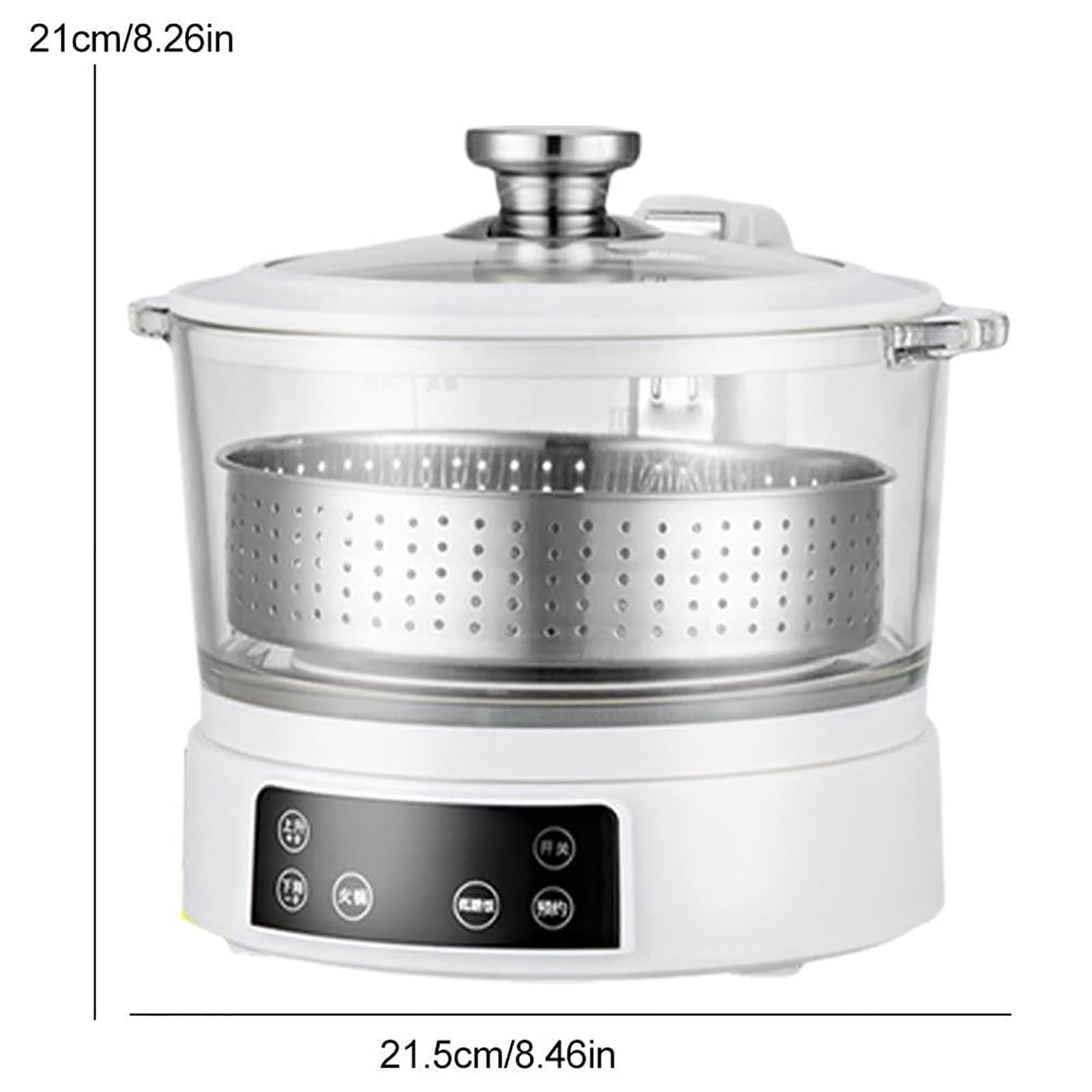 Cuiseur de riz sans sucre, cuiseur de riz à faible teneur en sucre, 3L avec cuiseur à vapeur numérique à faible teneur en sucre avec technologie de réduction des glucides sans compromettre