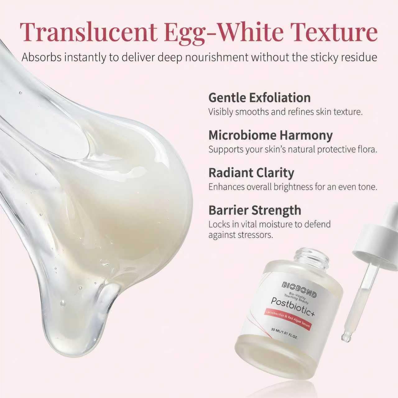 Lactic Acid Exfoliating Serum, For Gentle Resurfacing, Brightening, Hydrating, With Postbiotic Lactobacillus & Centella, Smooth Texture & Pore Minimizer Facial Booster, 1 Fl Oz