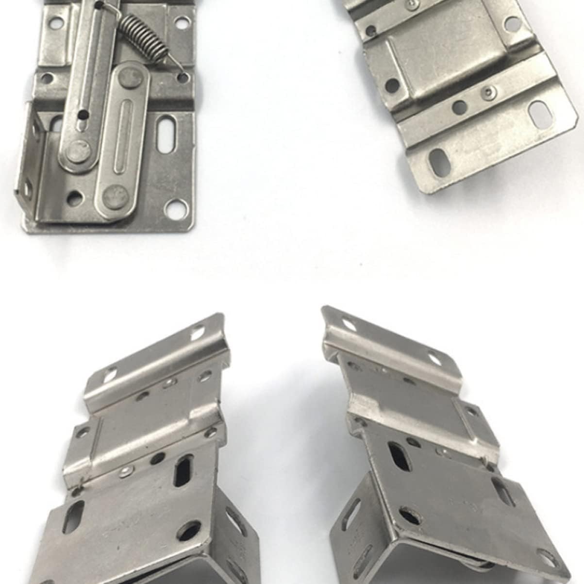 Door Hinges 2Pcs lid Bumpers Soft Close Hinges lid Bumpers Cabinet Door Bracket Spring Lid Support