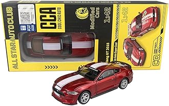 CCA 1:42 Scale Mustang GT 2018 Modified Cars Model Assemble Toy Kits (Red)