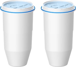 AQUA CREST Alkaline Water Filters Increase PH, 𝐍𝐎𝐓 𝐑𝐞𝐝𝐮𝐜𝐞 𝐓𝐃𝐒, Compatible with ZeroWater® Pitchers and Dispensers, Multiple-Stage Filters, Reduce Chlorine, 2-Pack, OUTLET