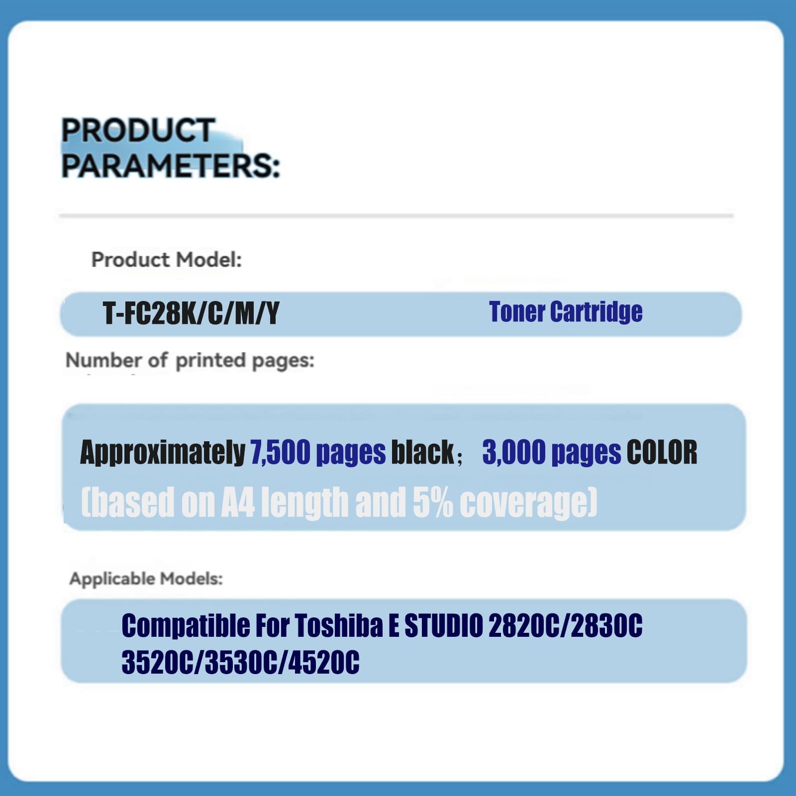T-FC28 Cartuccia di Toner Compatibile per Toshiba con Chip