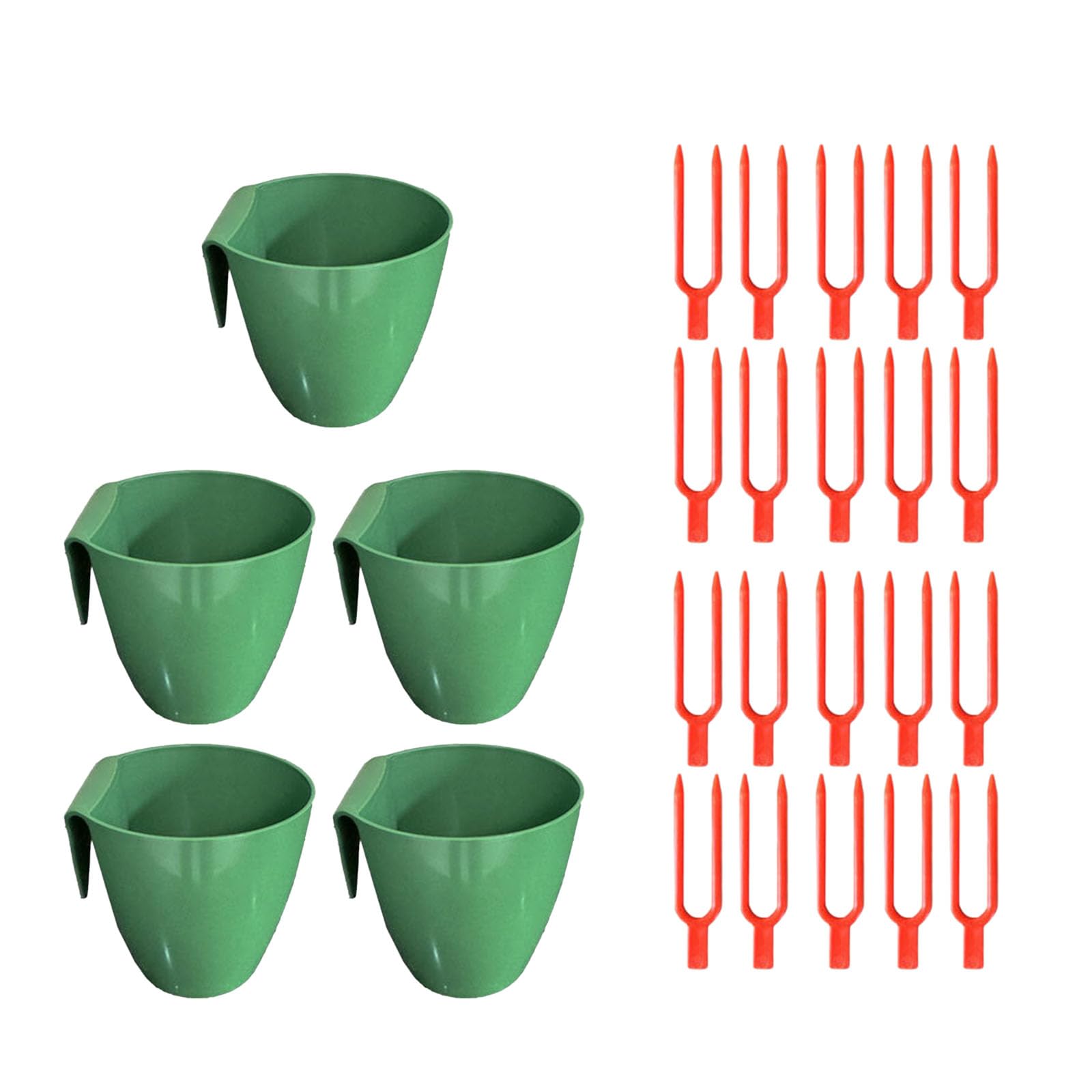 ZoraYorce Strawberry Runner Propagation Kit Breathable Transplant Cups With Runner Forks Multifunctional Seedling Pots Good Drainage Improve Seedling Survival Rate For Garden Planting