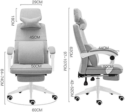 Miniatura 2 de Silla de ocio de moda minimalista Silla de computadora Silla giratoria Silla de oficina de algodón y lino
