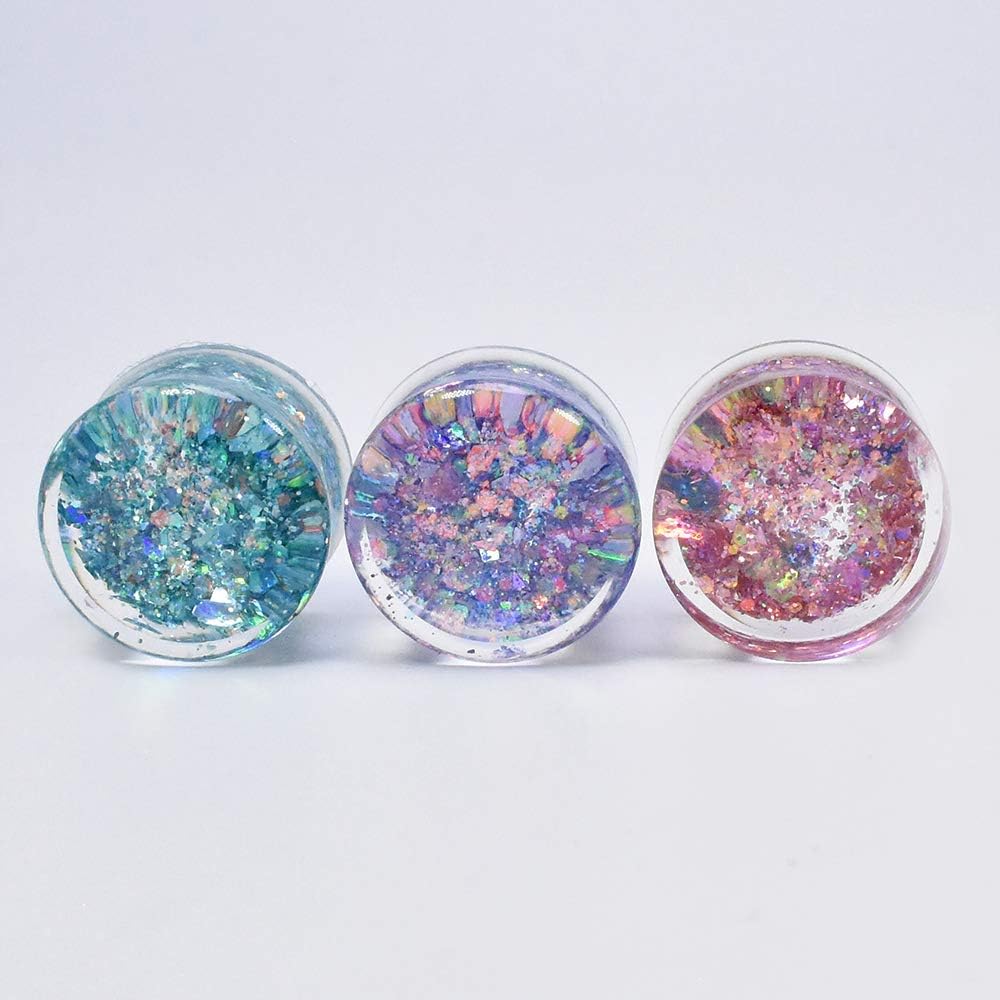 6Pcs(3pair) 6-30mm Multicolor Acrylic Ear Tunnel Plug and Gauge Ear Expander Stretcher Gauges for Ears Ear Piercing （9/16''(14mm)）