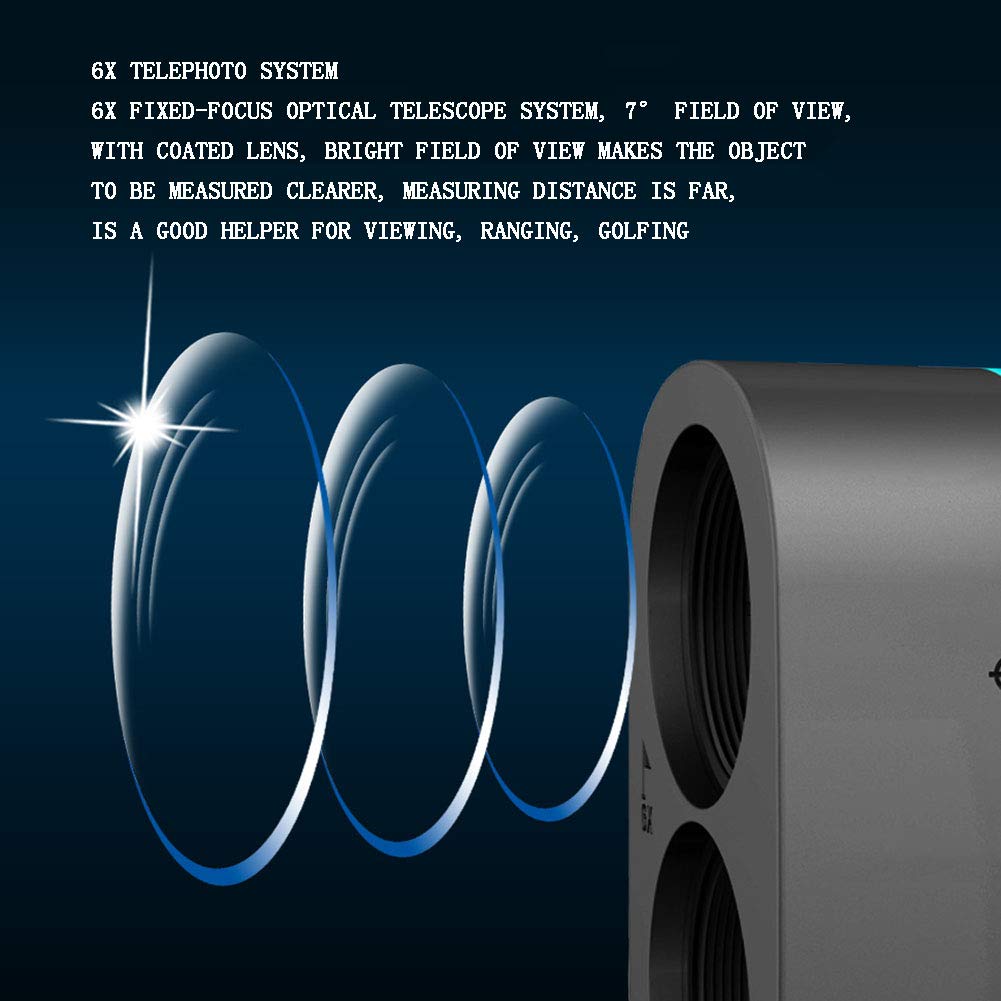 AIZYR Télémètre, Télémètre De Golf - Télescope Haute Précision Multifonction Extérieure, Télescope Télémétrique Laser, Fonction De Verrouillage du Mât De Drapeau, Affichage Externe,800meters