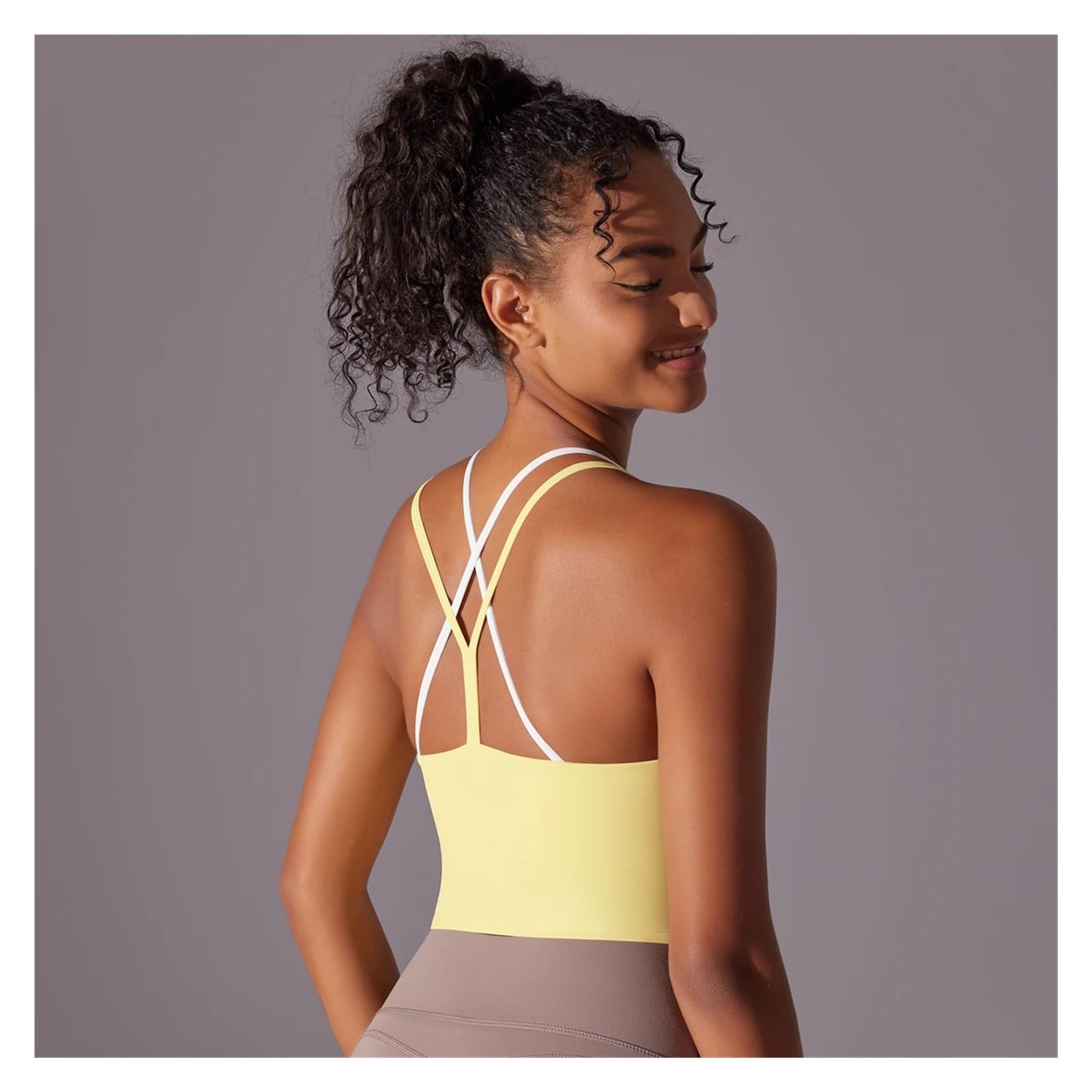 Top da Yoga Intimo Sportivo da Donna, Reggiseno Push-up for Fitness e Yoga, Intimo, Palestra, Allenamento, Canotta Corsa Traspirante