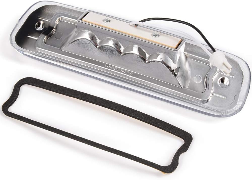 GRAND ORANGE Clear Lens Red LED Tail Light 3rd Third Brake Light Assembly Compatible with Jeep Cherokee 1997-2001 Hight Mount Rear Tail Lamps Replacement