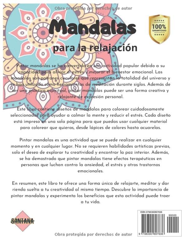 Miniatura 2 de Mandalas para la relajación - Versión en Español Libro para colorear de atención plena Zen para personas conscientes (Spanish Edition)