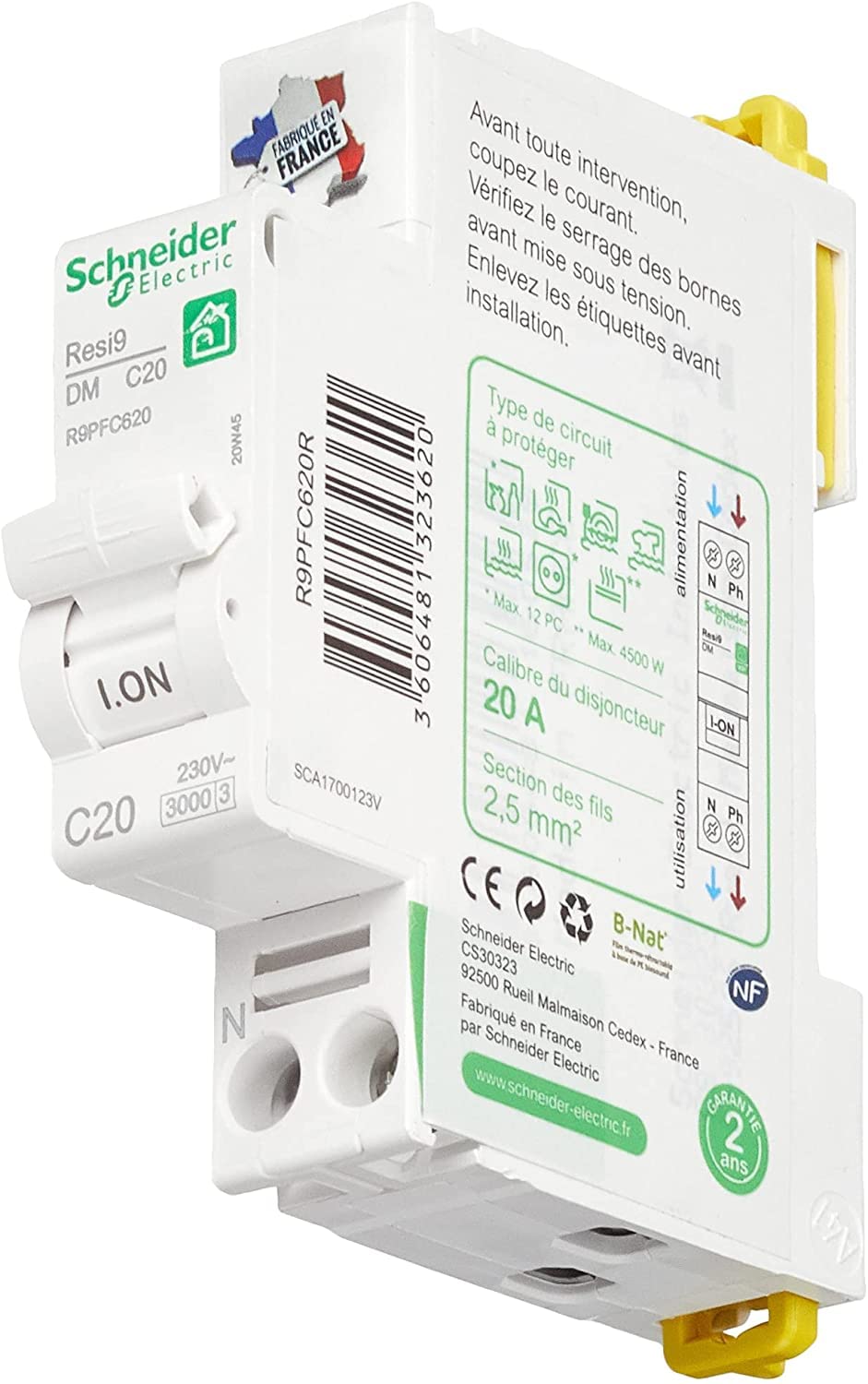 Schneider - Disyuntor atornillable Rési9 (20A Curva C) Gama XP