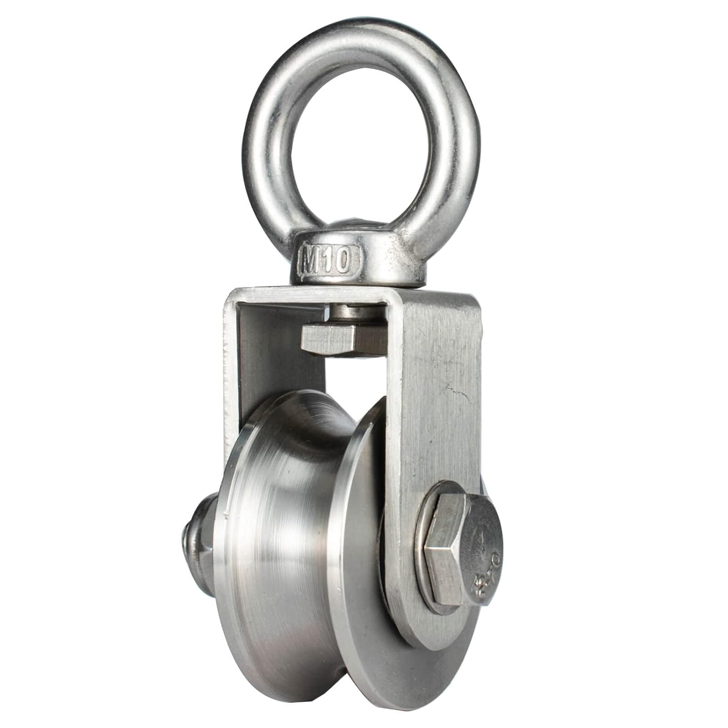 Pulley Steel Cable with Carabiner Hook, Pulley with 2 Ball Bearings