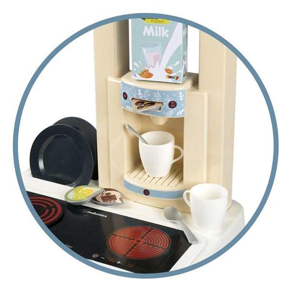 Smoby - Bon Appetit kuchnia do zabawy dla dzieci z wieloma funkcjami, garnkami, patelniami, sztućcami kuchennymi, piecem, dla dzieci od 3 lat