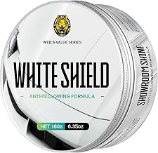 White Car Wax - Anti-Yellowing + UV Defense | Clear Coat Protection | 180g with Sponge& Microfiber Towel
