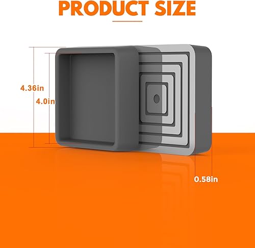 Miniatura 2 de 4 posavasos para muebles, tazas cuadradas de 4 pulgadas, almohadillas de goma antideslizantes para muebles, tazas antideslizantes de silicona para