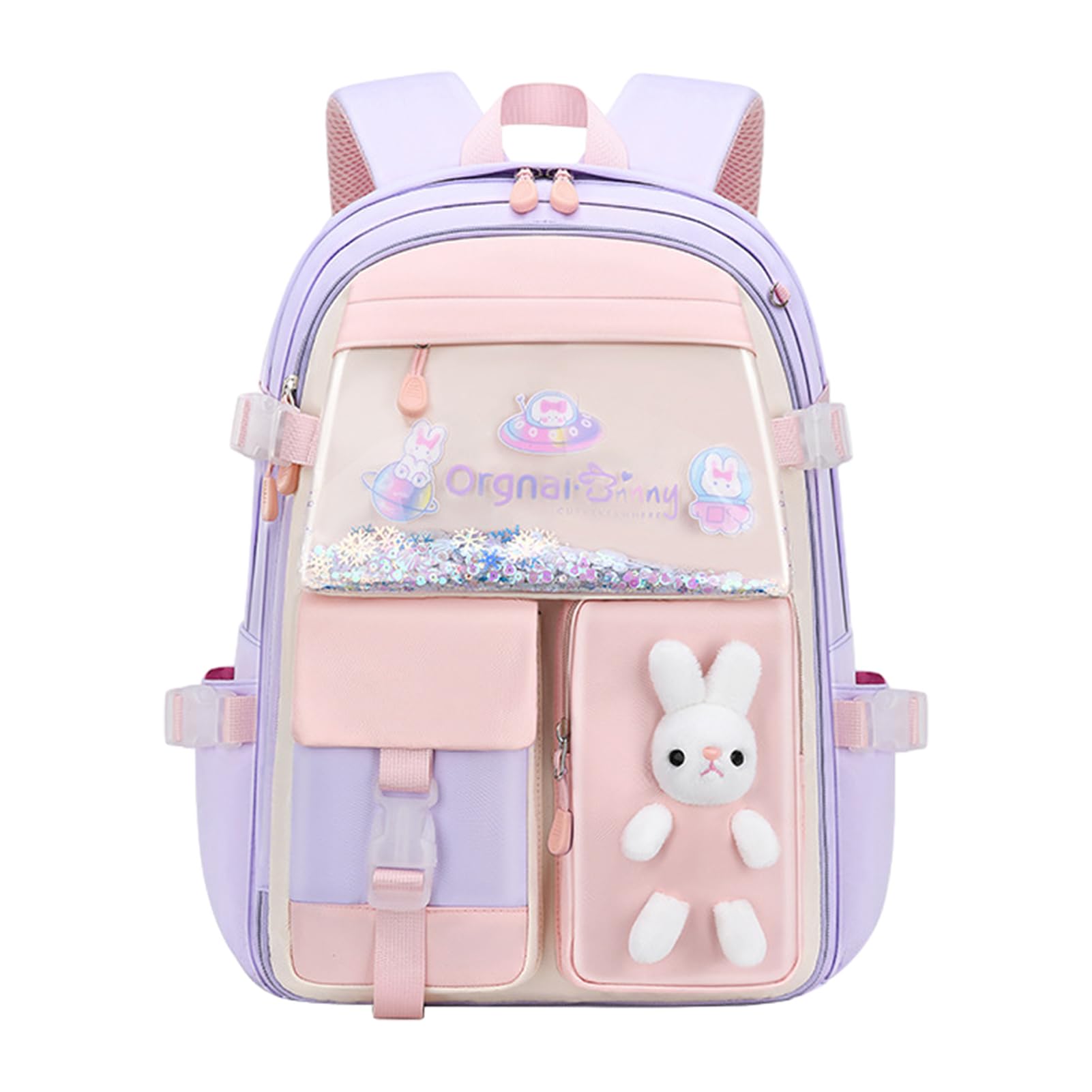 Sac a dos d'ecole etanche filles avec compartiments ergonomiques - 8