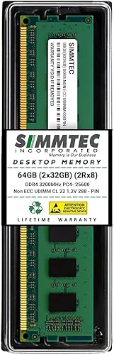 Miniatura 8 de Simmtec RAM 16 GB (4 x 4 GB) DDR4 2400 MHz DIMM PC4-19200 UDIMM Non-ECC 1Rx16 1.2V CL17 288 pines Kit de actualización de memoria RAM para