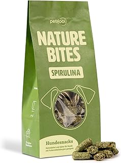 petifool Nature Bites Spirulina | natürlicher Hundesnack | Spirulina und Algen | Ohne künstliche Zusätze | Getreidefrei | Vegan | 200g | Aus Deutscher Herstellung product image