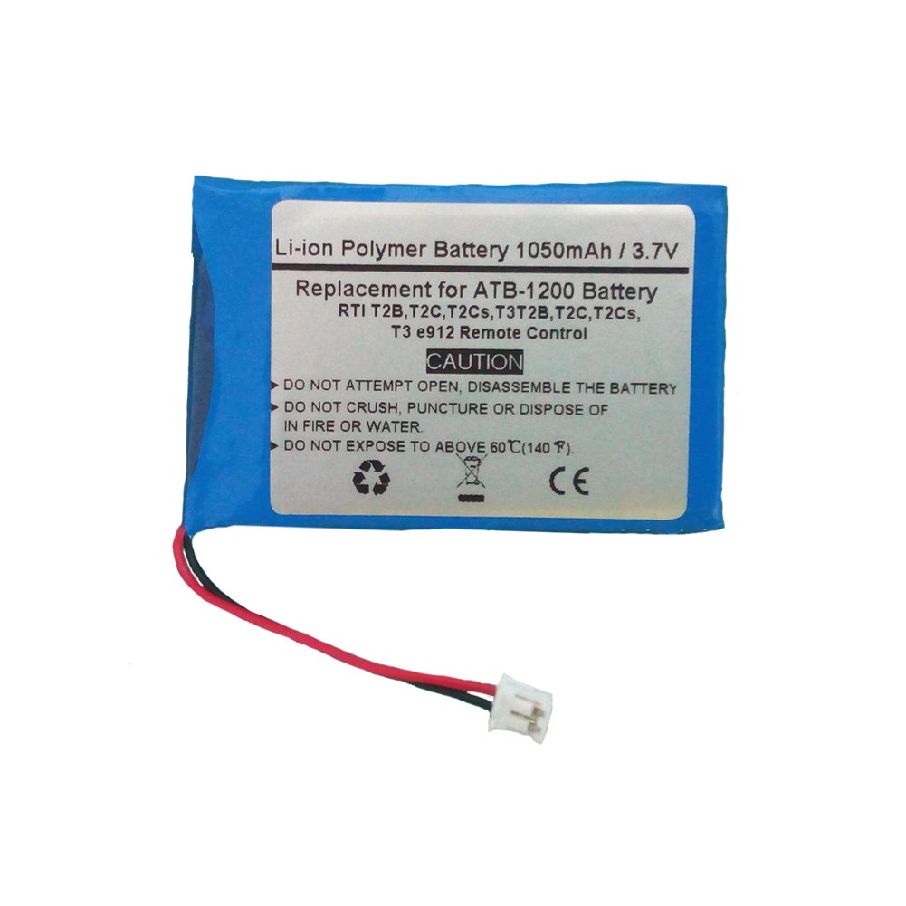 1050mAh 3.7V Li-Polymer Replacement ATB-1200 Battery for RTI T2B,T2C,T2Cs,T3T2B,T2C,T2Cs,T3 e912 Remote Control