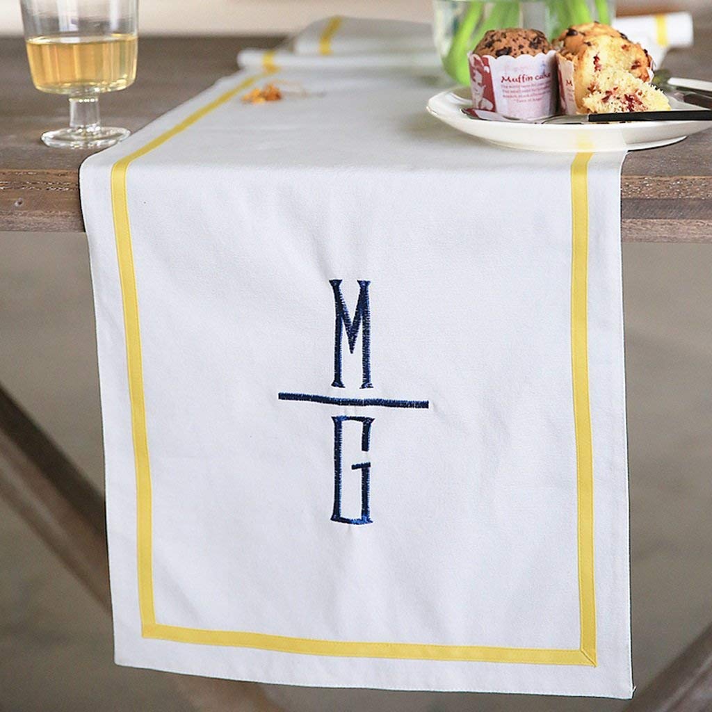 Chemin de table blanc pour protéger et habiller la table sans nappe - 5
