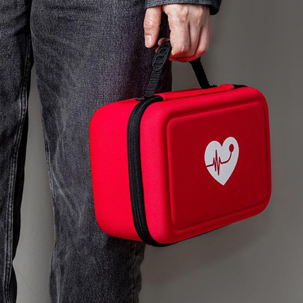 Bolsa de almacenamiento multifuncional para monitor, para suministros de primeros auxilios, monitor de presión arterial portátil, bolsa para kit de hogar (negro)