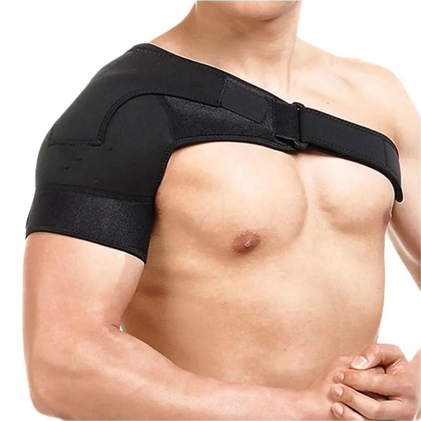 1 pezzo regolabile professionale spallacci spallacci protettori sportivi elastici traspiranti supporto fasce protezione braccio(Left Shoulder)