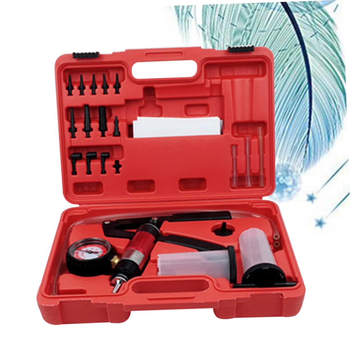 ULTECHNOVO Kit de Bomba de Vacío Manual para Sangrado de Extractor Adaptadores Herramienta Vacío para Vehículos