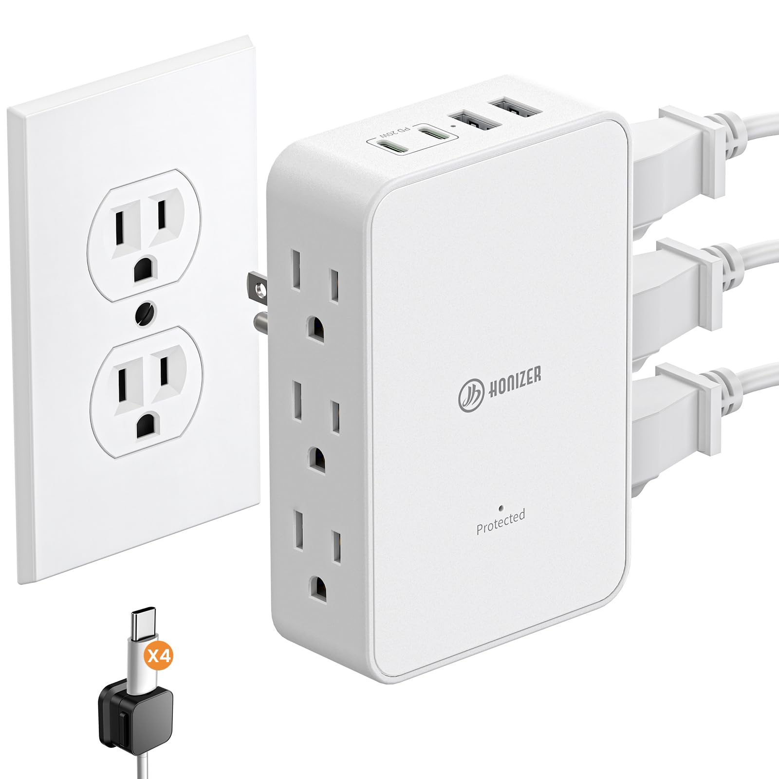 HONIZER Outlet Extender 6 AC Side Outlets