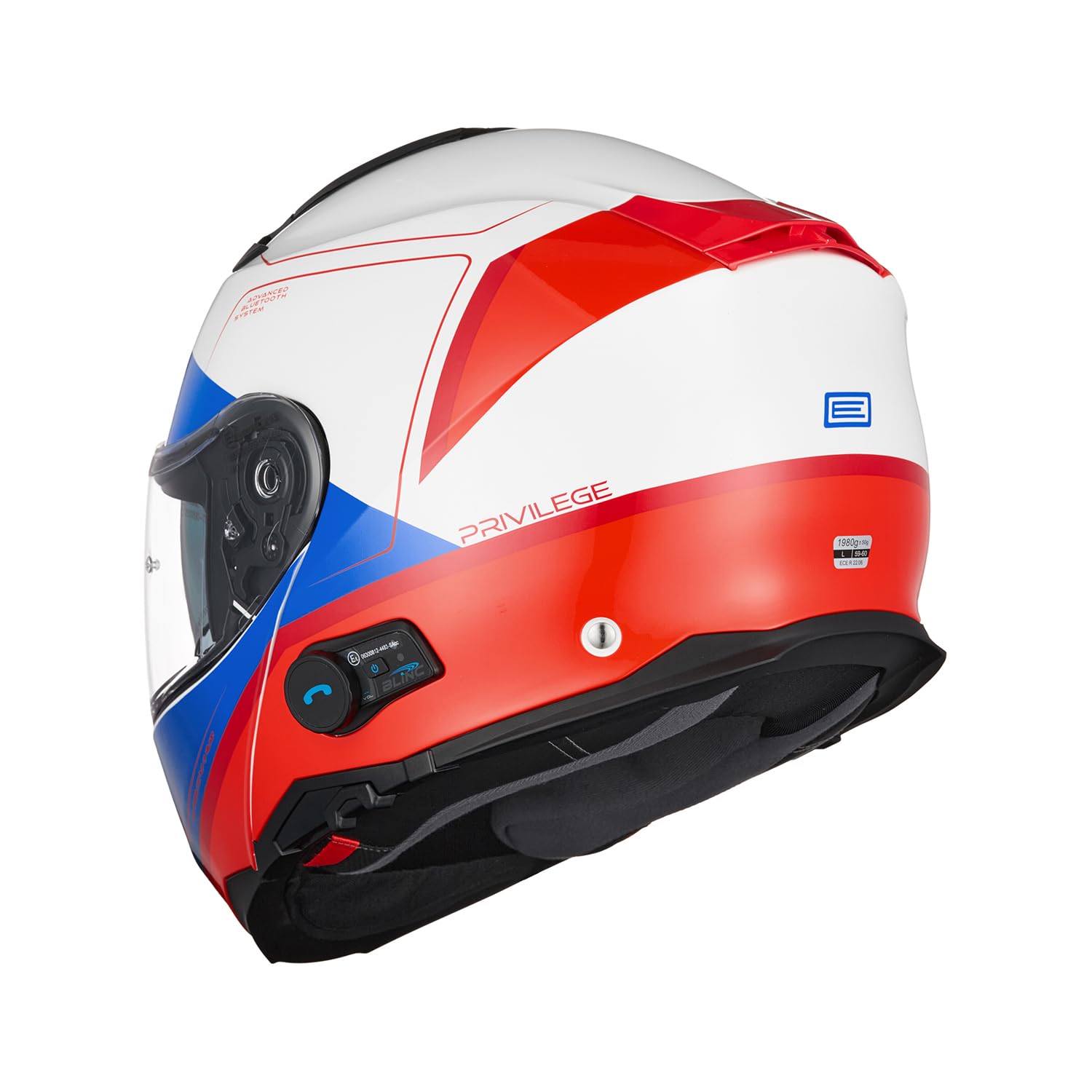 ORIGINE Casco Moto Modulare Bluetooth Interfono Voice Dial Casco Moto Omologato ECE2206 Chiamata Vivavoce