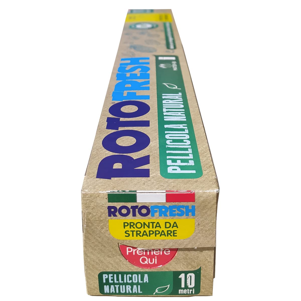Pellicola Cucina Alimenti BIODEGRADABILE e Compostabile, 5x10 MT, 100% ITALIANA, Film Trasparente Alimentare Estensibile, Accessori Cucina Ecologici