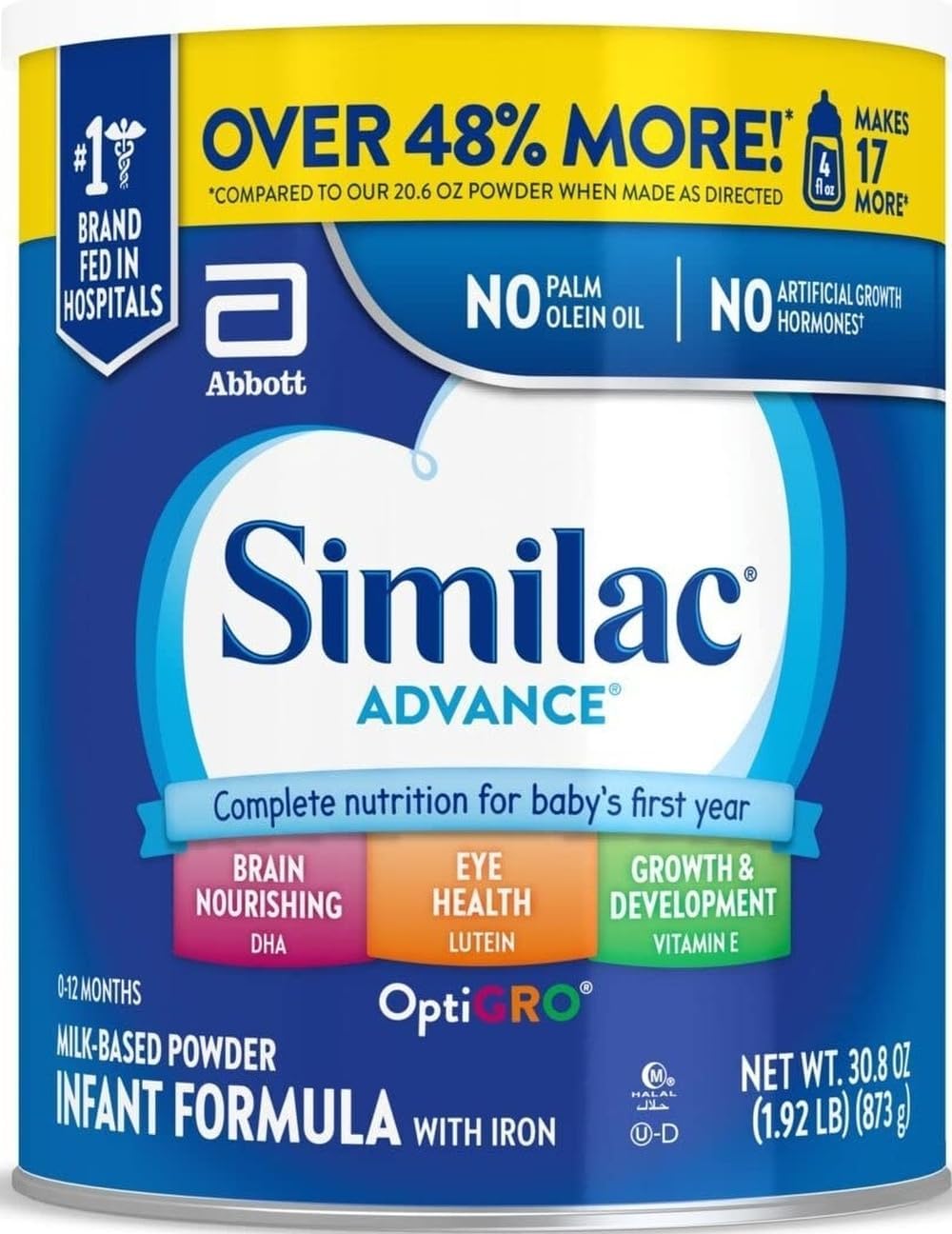 Similac Advance Baby Formula Powder With Iron, Inspired by Breast Milk