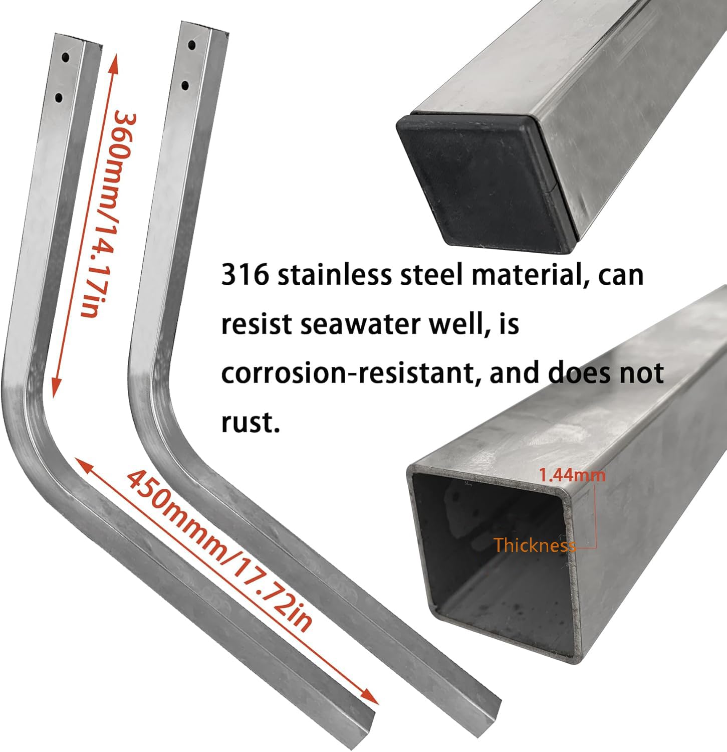 Boat Trailer Side Guide Bunks,316L Stainless Steel Trailer Post Guide — Amazon image 4