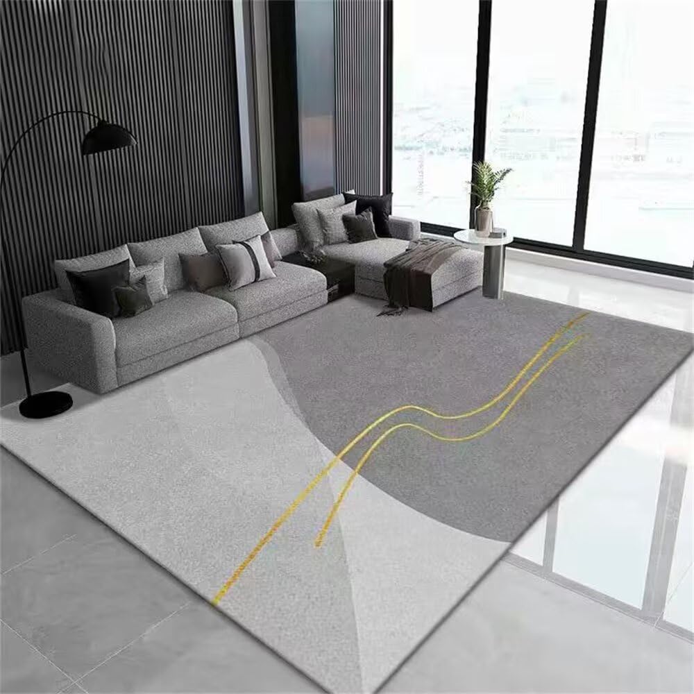 Tapis enfant gris 60x120 cm minimaliste moderne pour chambre fille et ado