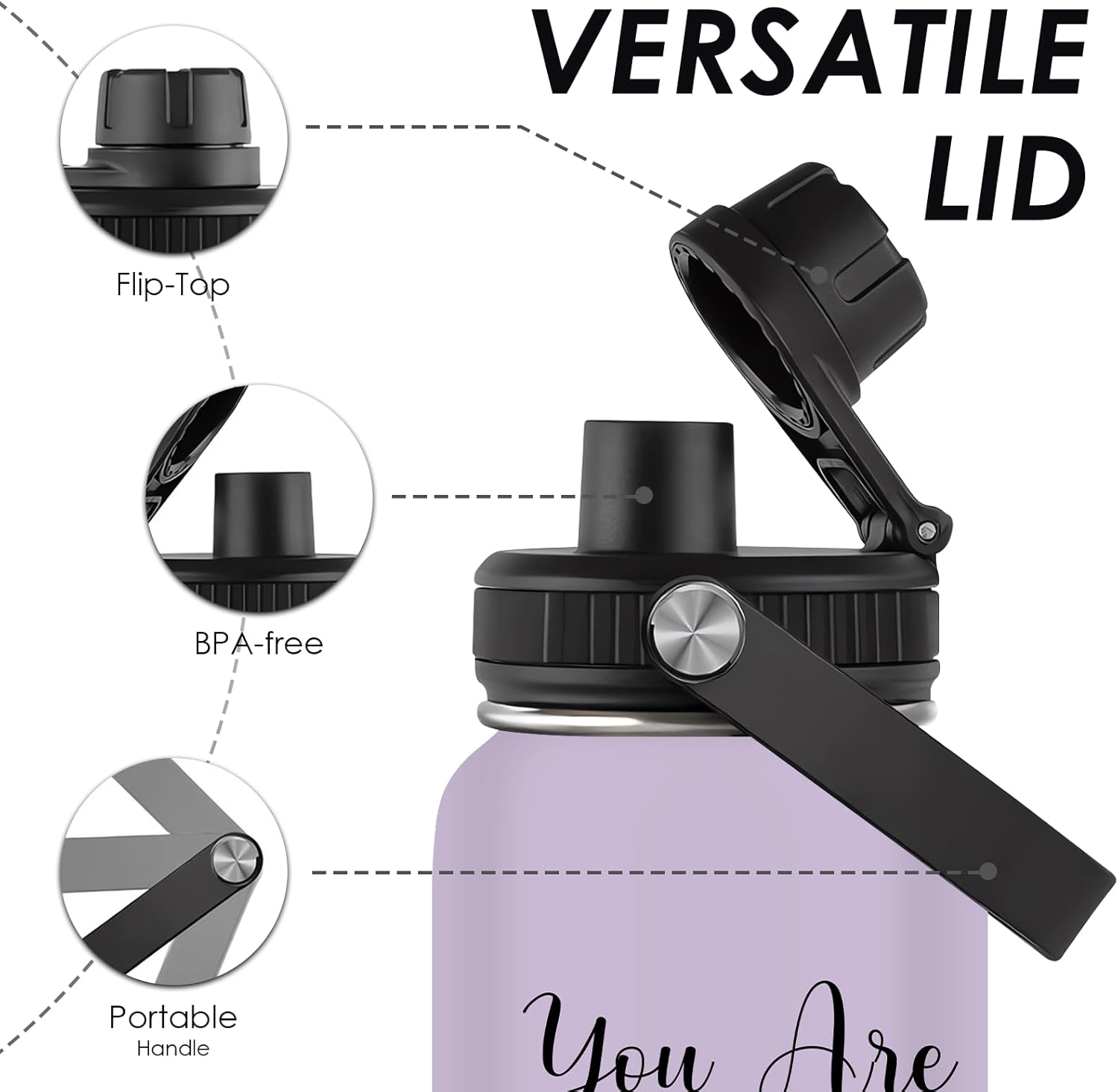 Christian Gifts for Women - You Are Gifts Baptism Tumbler - Inspirational Religious Birthday Presents for Women - Catholic Spiritual Faith Bible Verse Presents Water Bottle for Girl 32oz - Image 8