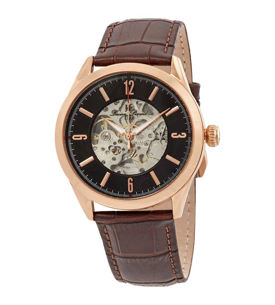 Lucien Piccard Loft Automatic Skeleton Men's Watch LP-10660A-RG-01-BRW