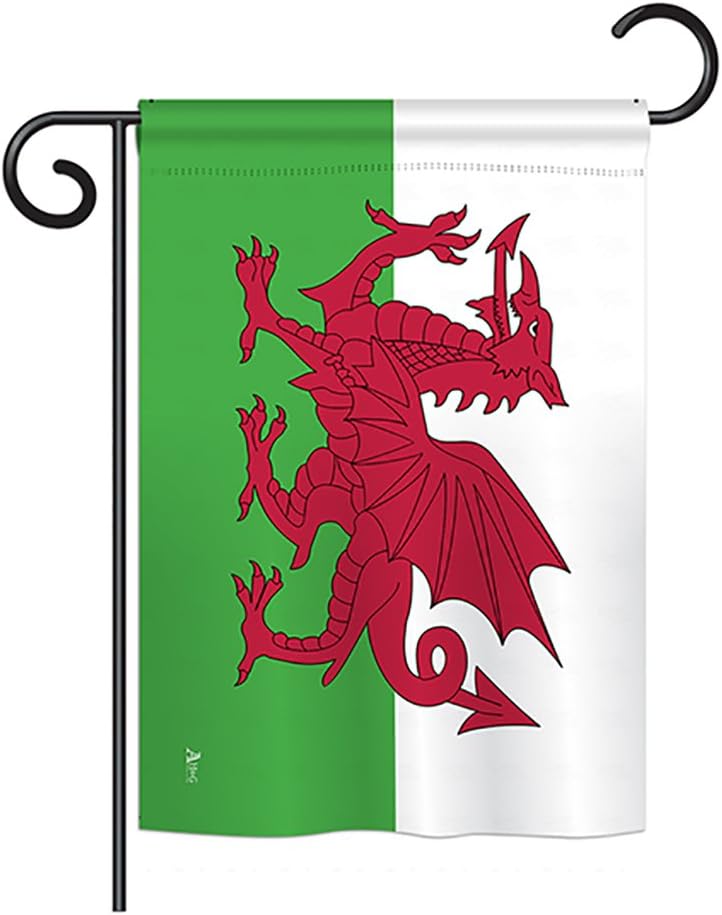 Wales Garden House Flags Set Regional Nationality Nation International World Country Particular Area Small Decorative Gift Yard Banner Made In USA 28 X 40