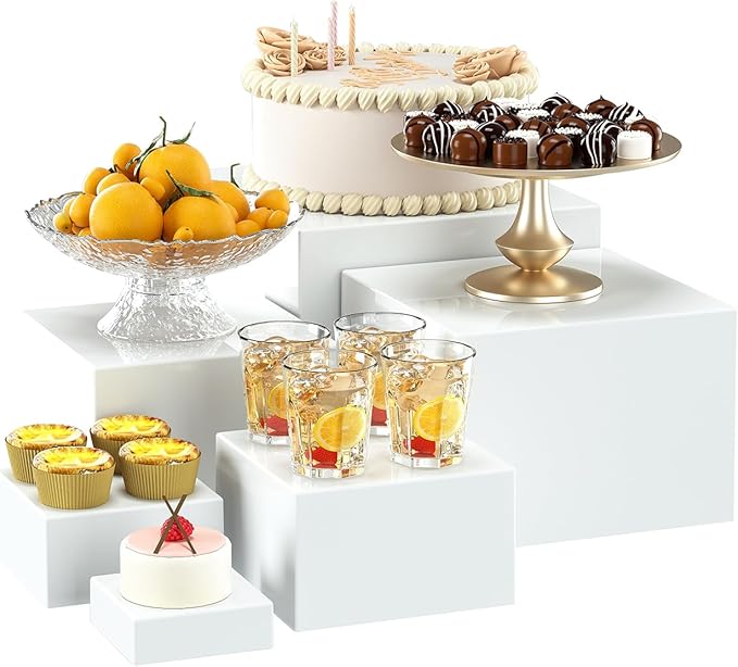 Amazon.com: OKBHTS 6 Pcs White Acrylic Boxes for Display as Buffet ...