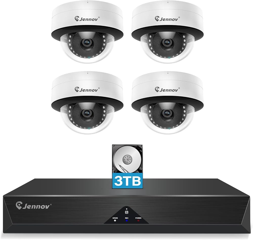 ⭐️未使用⭐️ JENNOV 防犯カメラ　8台セット Amazon.co.jp: 【800万画素対応】JENNOV 防犯カメラ 屋外 poe