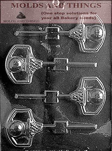 Molde del caramelo del chocolate de BASKETBALL & NET LOLLY, molde del caramelo del chocolate de los deportes con la instrucción de moldeo redactada