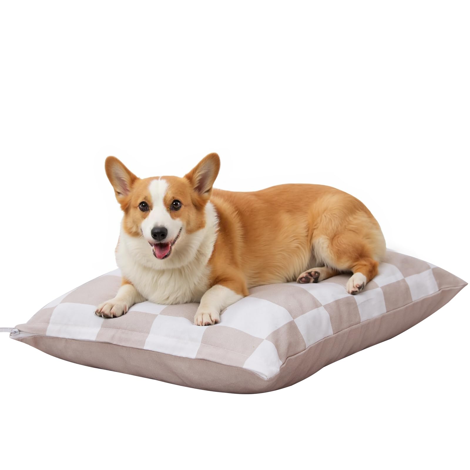 Photo 1 of UWELL PETS Medium Dog Bed with Removable Washable Cover for Small Dogs Deluxe Plush Dog Crate Beds Comfy Kennel Pad Waterproof Lining and Blue Gel Memory Foam Memory Foam?Brown 30 * 20 * 4in?
