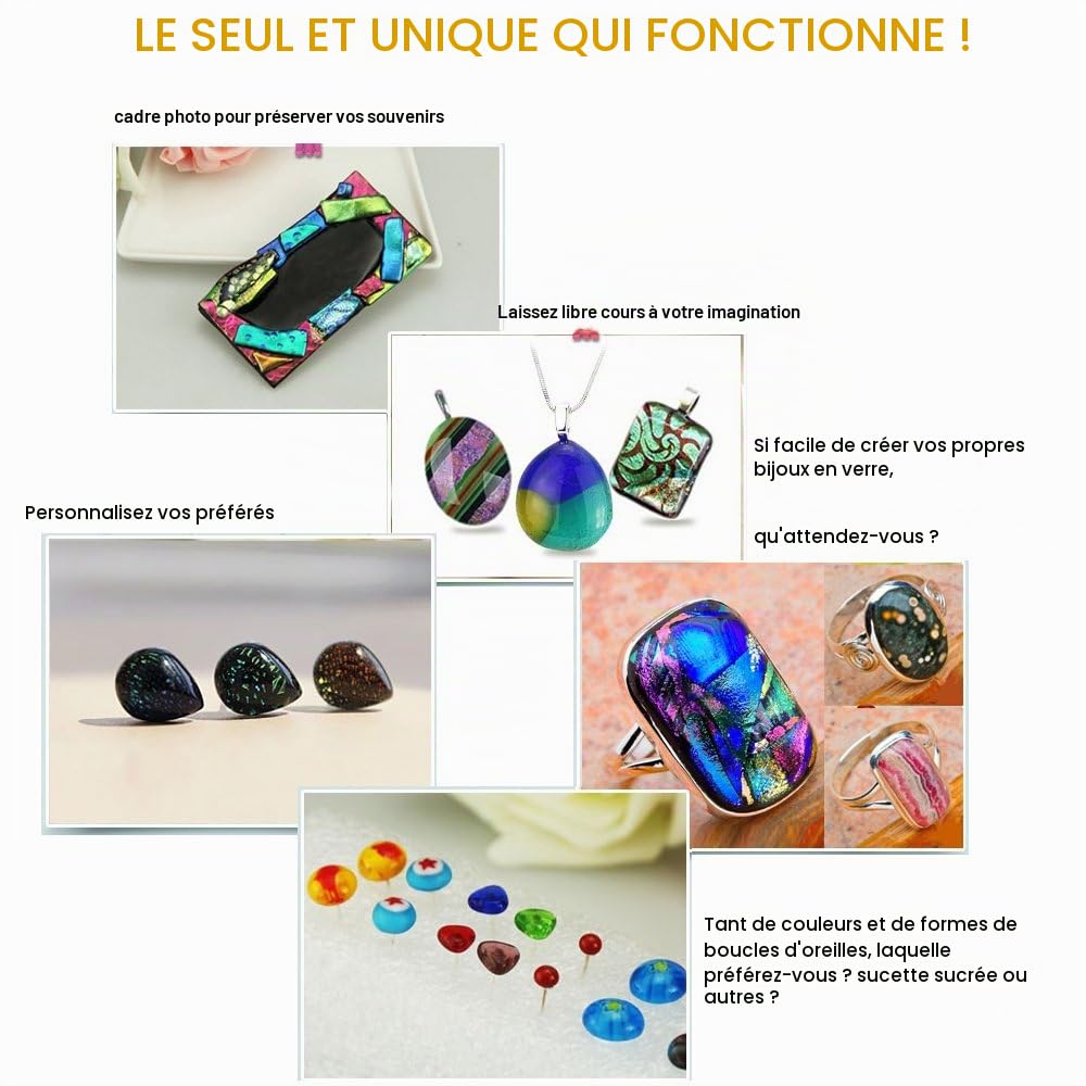 Grand kit professionnel de fusing du verre au micro-ondes, 15 pièces