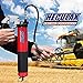 AcPulse HECULAX Grease Gun 6000PSI Heavy Duty Pistol Grip Grease Gun 14 Oz Standard Cartridge 18 inch Flex Hose Non-Slip Rubber Grip with Extension Tube and Extra Sharp Nozzle