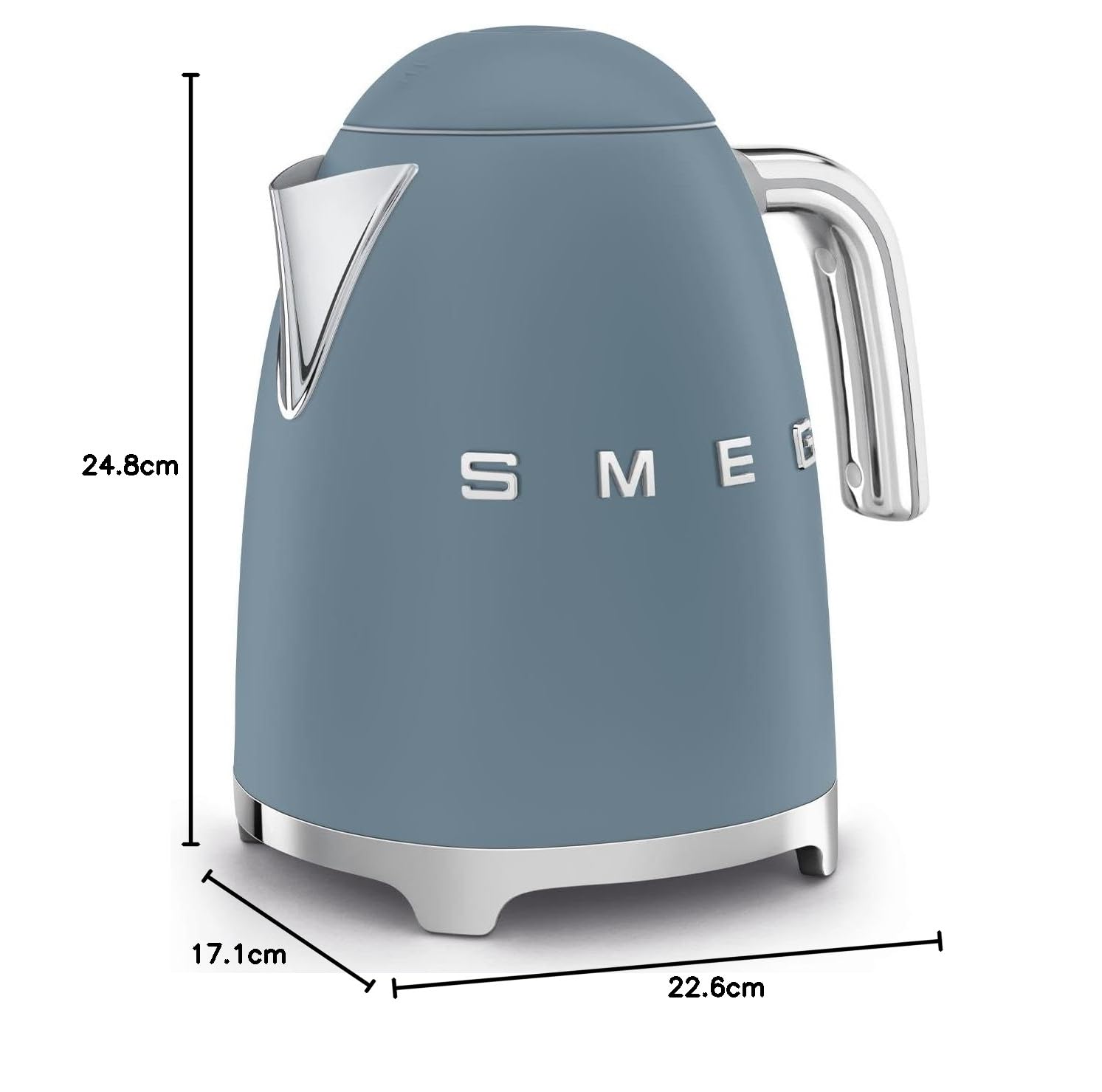 SMEG KLF03SBMEU czajnik elektryczny, stal nierdzewna, Storm Blue