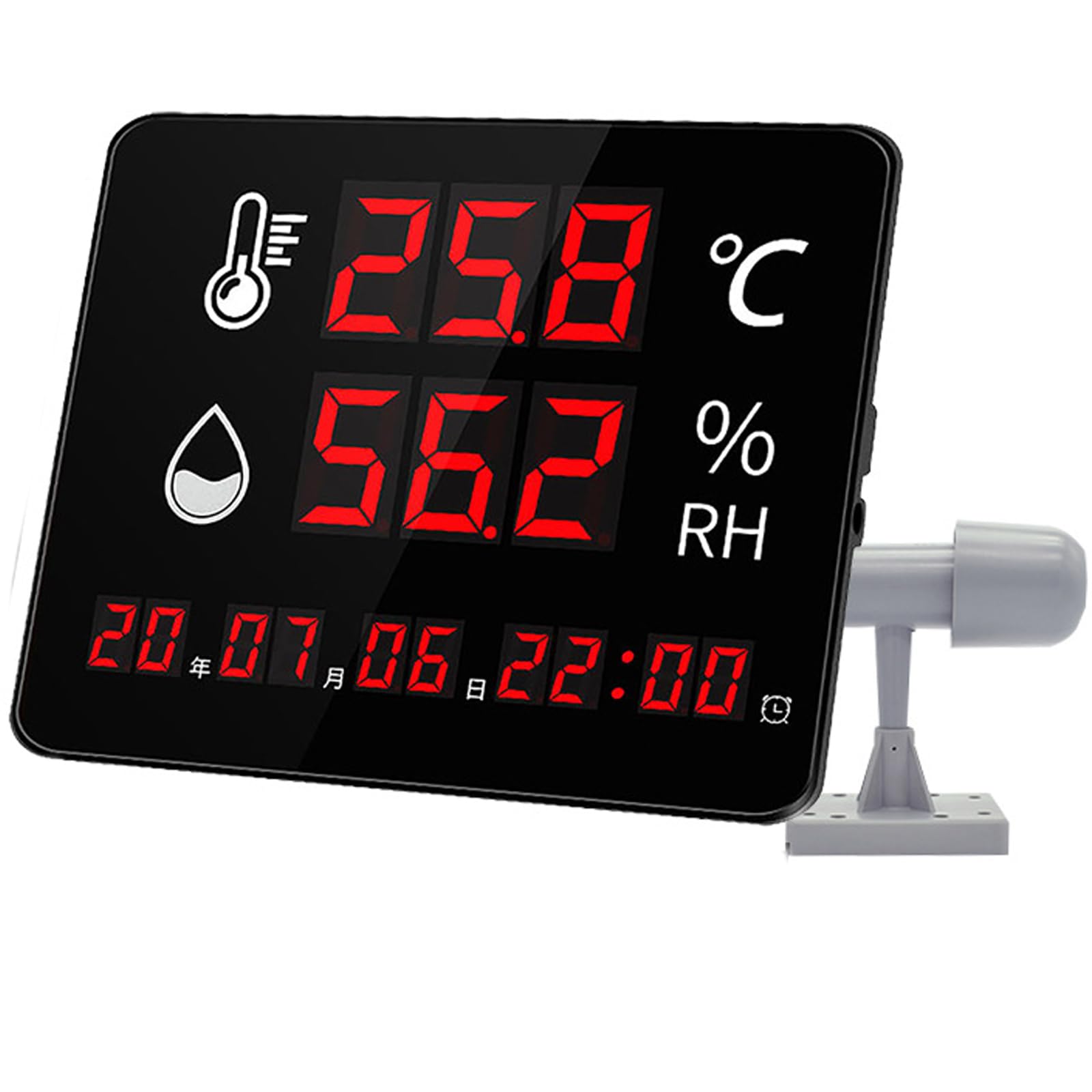 Termómetro Y Medidor De Humedad, Higrómetro Digital Pequeño Con Pantalla LED Grande, Medidor De Temperatura Y Humedad Con Sensor De Registro De Máx./mín., Para Uso Doméstico, En Aulas E Industrial