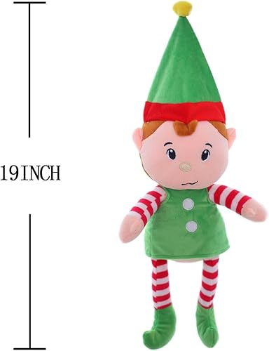 Miniatura 4 de HollyHOME Elfo de peluche de juguete elfo muñeca de peluche regalos de cumpleaños 15 pulgadas verde