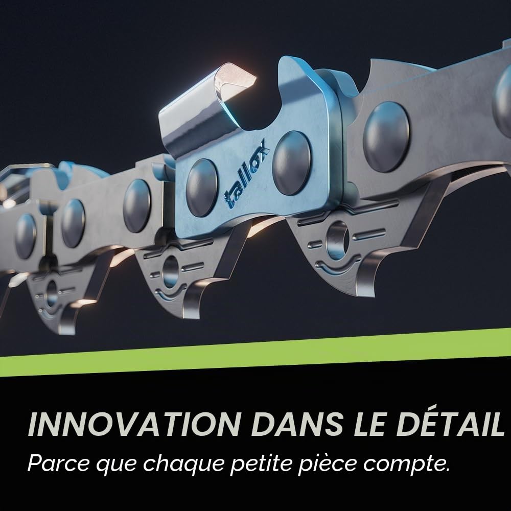 3 tallox Chaînes de tronçonneuses 3/8" 1,3 mm 55 maillons longueur de guide-chaîne 40 cm compatible avec Stihl