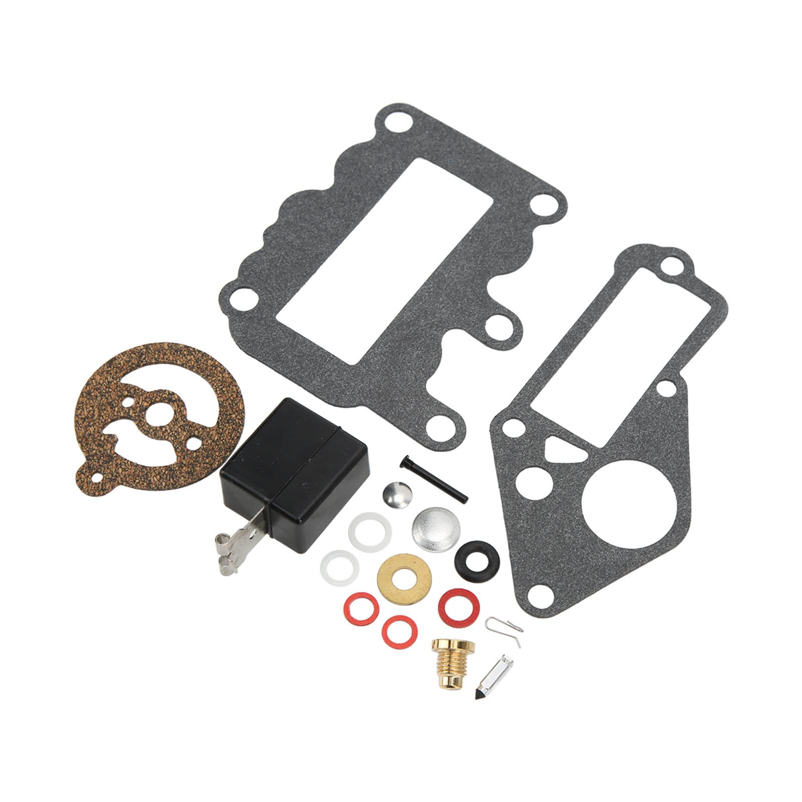 Pwshymi Carb Overhaul, Wearproof Antirust Original Standard Engine Carburetor Repair Kit 382048 19Pcs/Set for Outboard Replacement for BRP OMC SysteMatched