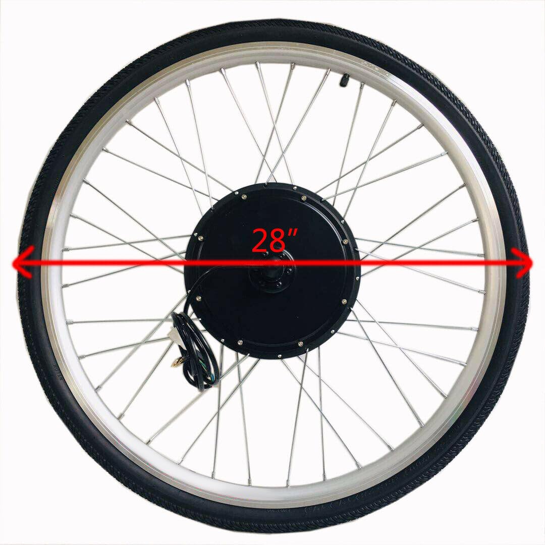 Moteur de roue avant 28" 1000 W 48 V Kit de conversion de roue avant sans balais 470 tr/min