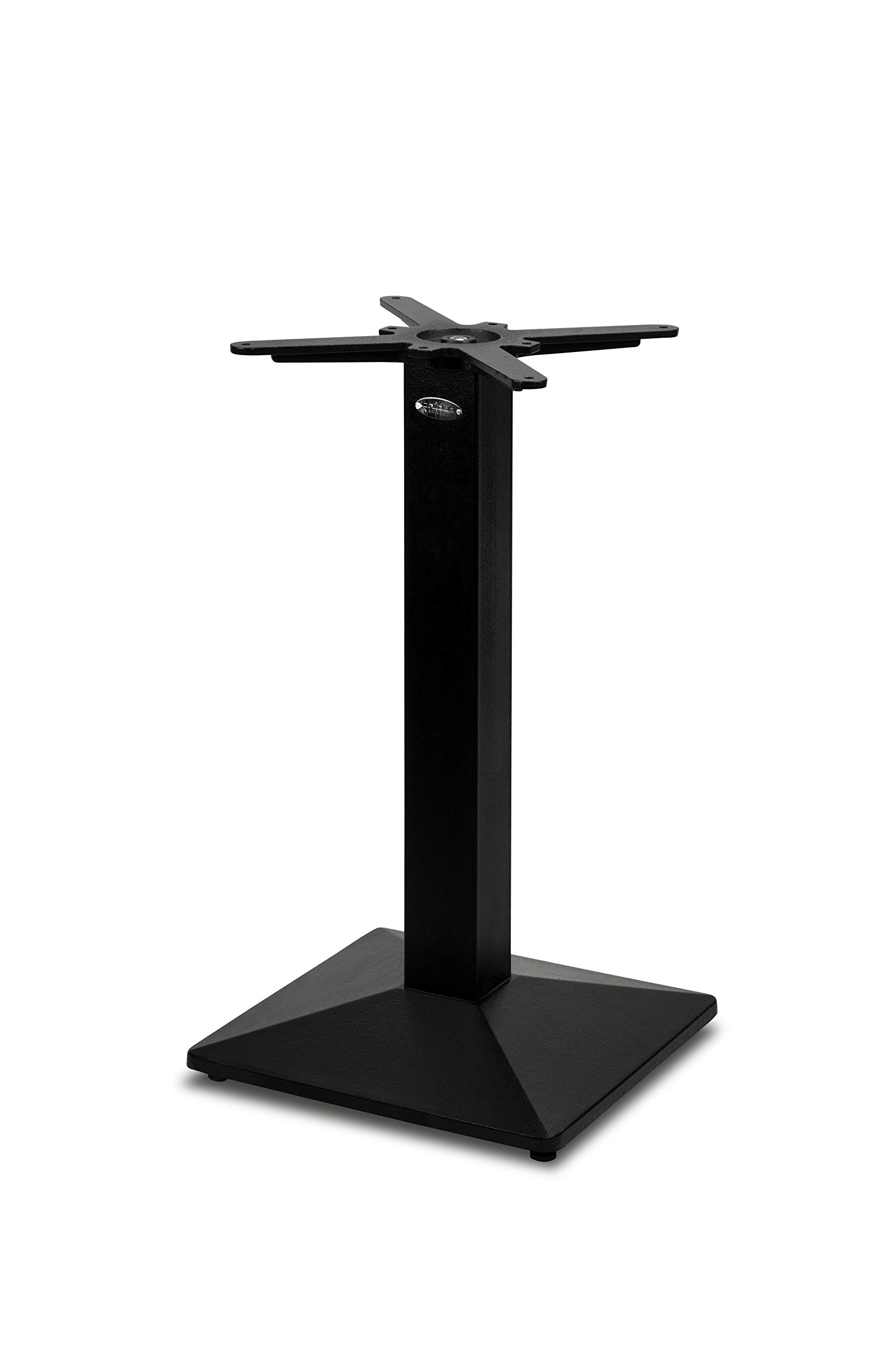 Premium Tischbein aus Gusseisen- PJ7007 | schwarz | Höhe 71 cm | Bodenplatte 42,5x42,5 cm | max. Tischplattengröße 80x80 cm | Ideal für Esstische