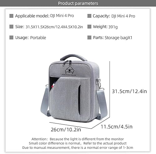 Miniatura 2 de XBERSTAR Bolsa de hombro de almacenamiento portátil Estuche de transporte para DJI MINI 4 PRO Drone Accesorios (bolsa de hombro)